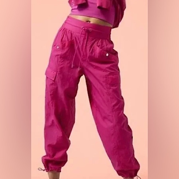 Athleta × Alicia Keys High Waist Utility Pant Windbreaker Double Layer Cargo 8 - Picture 1 of 16